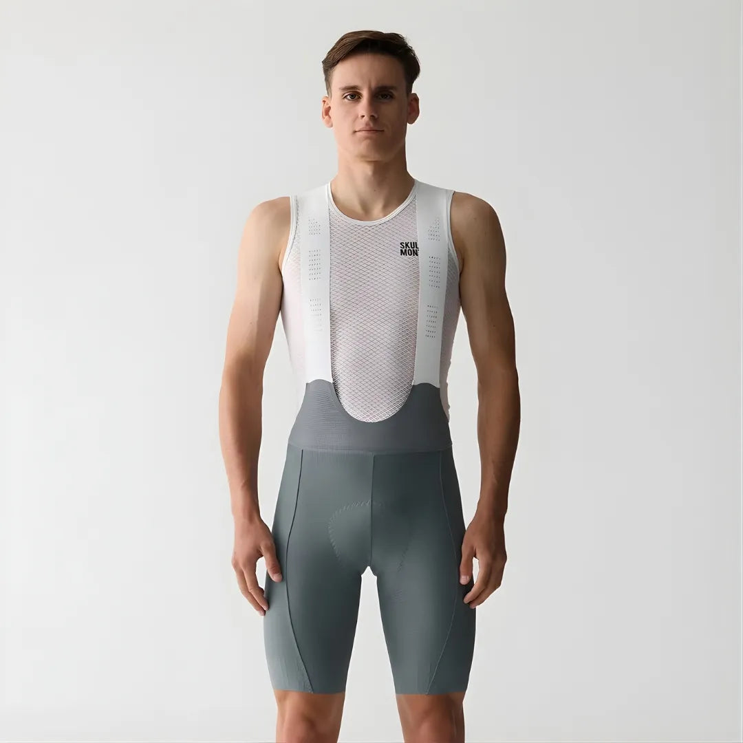 Skull Monton Minima Pro Bibshorts-Slate Grey
