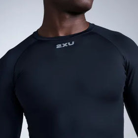 2XU MA6398a Core Compression Long Sleeve-Black/Silver-XL