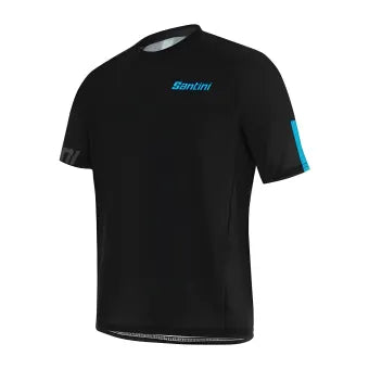 Santini MTB Sasso Jersey-Black/Turquoise