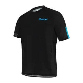 Santini MTB Sasso Jersey-Black/Turquoise