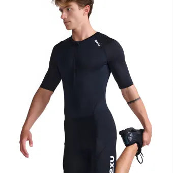 Mt7043D Core Sleeved Trisuit-Black/White-M
