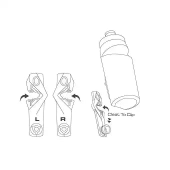 Birzman BottleCleat-Bottle With Bolts-Black (650ml)