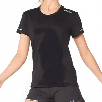 2XU WR6565A Aero Tee-Black/Silver Reflective-S
