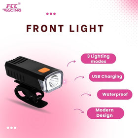 Super Bright USB Rechargeable LED Front Bicycles Light – Type-C