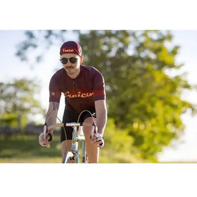 Santini Eroica Ruby Wool Jersey-Bordeaux