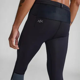 2XU MA7049b Light Speed React Comp Tights-Black/White Reflective-M