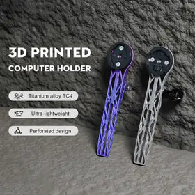 TOSEEK 3D Printed Titanium Alloy Bike Computer Mount – Blue/Purple