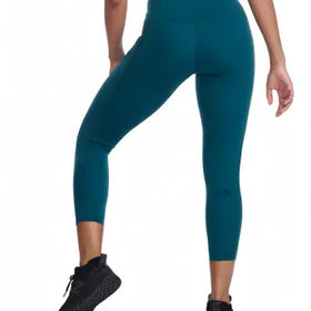2XU Form Stash Hi-Rise Compression 7/8 Tights-L-Deep Jade/Deep Jade