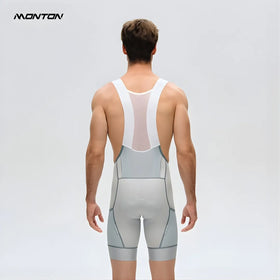 Monton Chase Summer Bibshorts-Light Grey