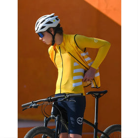 Skull Monton Monday Long Sleeve Jersey-Yellow