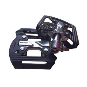 Wellgo C-306 CNC Aluminium Flat Pedal-Black/Silver