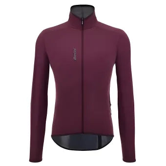 Santini Magic Unisex Packable Waterproof Jacket-Burgundy