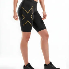 2XU MCS Run Shorts-M-Black/Gold Reflective
