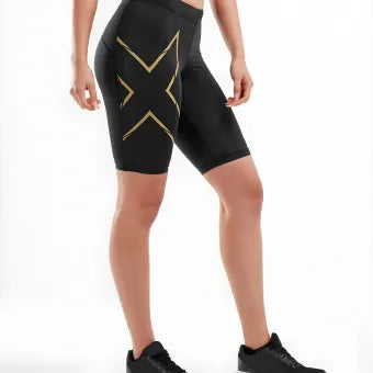 2XU MCS Run Shorts-M-Black/Gold Reflective