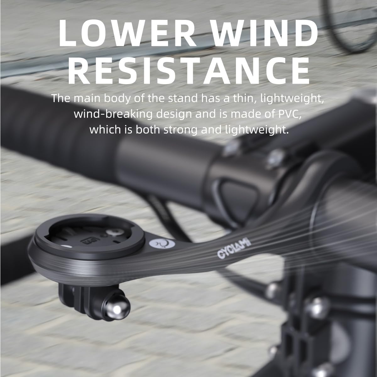Cyclami M5 Bicycle Computer Out Front Mount Compatible with Garmin Edge