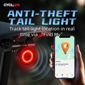 Cyclami Bicycle Rear Bike Light Anti Theft Bicycle Tail Light Brake Sensor Warning