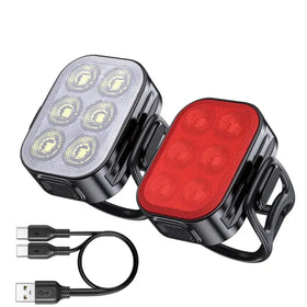 Q5 USB Rechargeable Bicycle Front & Back Light Combo