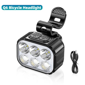 Q6 Type-C Rechargeable LED Bicycle Front & Rear Light Combo