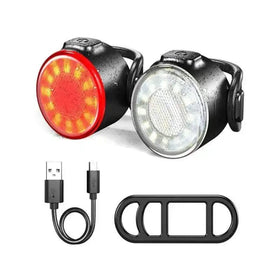 Q2 USB Rechargeable Bicycle Light Combo Front & Rear LED