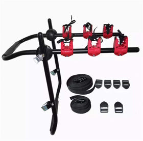 Multifunctional Car Bicycle Rack for 3 Bicycles, Aluminum, Black