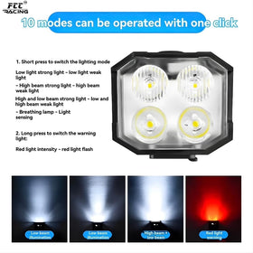 Solar Powered Rechargeable Bicycle Front Light with Horn