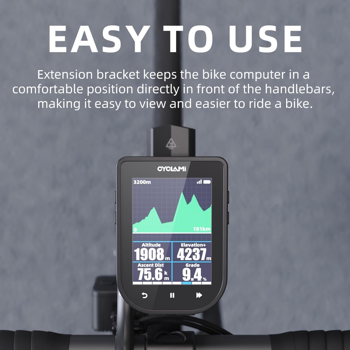 Cyclami M5 Bicycle Computer Out Front Mount Compatible with Garmin Edge