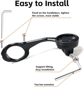 S5 Aluminum Out Front Mount for Garmin Edge, XOSS 31.8mm