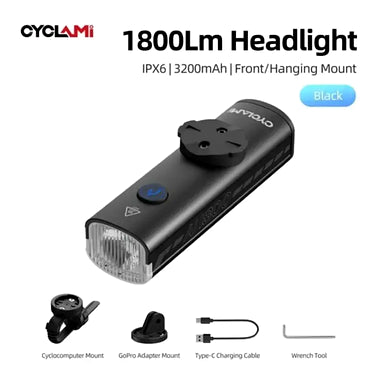 Cyclami Ai 1800 Lumen Bicycle Front Light