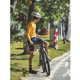 Skull Monton Monday Long Sleeve Jersey-Yellow