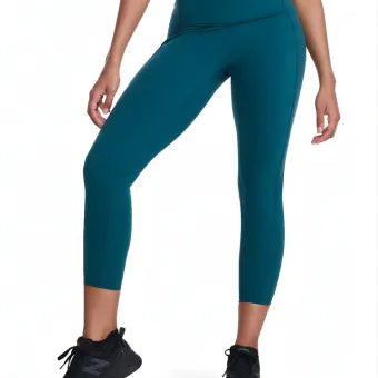 2XU Form Stash Hi-Rise Compression 7/8 Tights-L-Deep Jade/Deep Jade