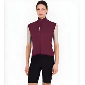 Santini Magic Unisex Packable Waterproof Vest-Burgundy