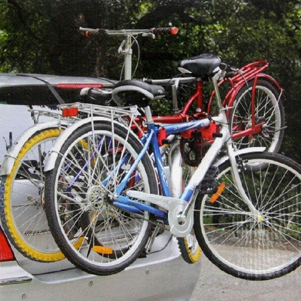Multifunctional Car Bicycle Rack for 3 Bicycles, Aluminum, Black