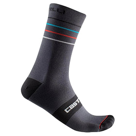ENDURANCE 15 SOCK-DARK GRAY/SKY BLUE-RED