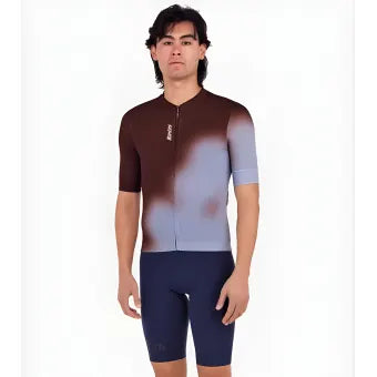 Santini Spot Jersey-Brown/Blue