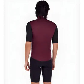 Santini Magic Unisex Packable Waterproof Vest-Burgundy