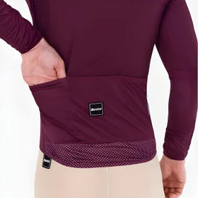 Santini Ready To Ride Unisex Wind Jacket-Burgundy