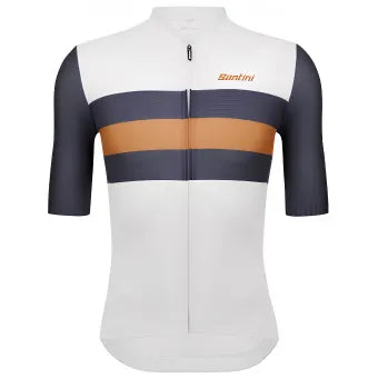 Santini Eco Sleek Bengal Jersey-White/Orange
