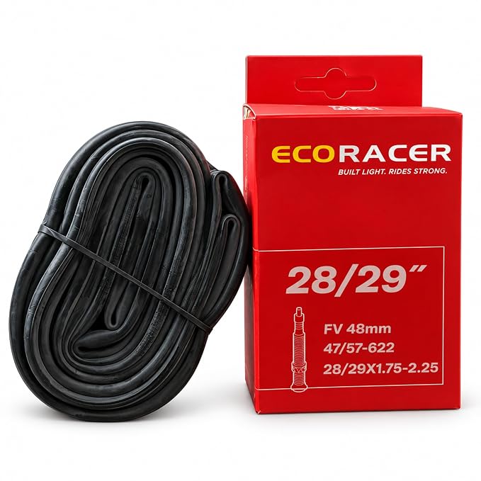 ECORACER ECO Trail 28/29 Inner Tube, Butyl, 1.75–2.25, 47/57-622, 48mm Presta Valve