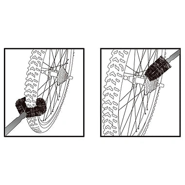 IceToolz C124 MTB Tire And Sprocket Brush Set