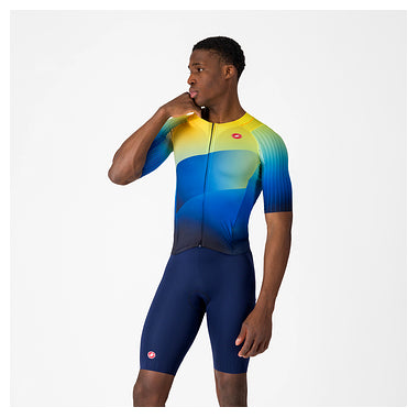 FREE SANREMO 3 SUIT SHORT SLEEVES-BELGIAN BLUE/MULTICOLOR VIVID