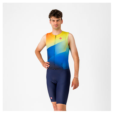 FREE SANREMO 3 SUIT SLEEVELESS-BELGIAN BLUE/MULTICOLOR VIVID