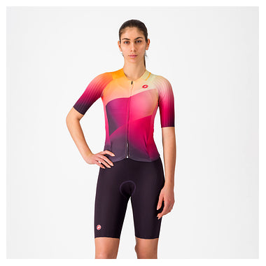 FREE SANREMO 3 W SUIT SHORT SLEEVES-DARK NIGHT SHADE/VIVID ORANGE