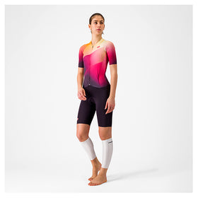 FREE SANREMO 3 W SUIT SHORT SLEEVES-DARK NIGHT SHADE/VIVID ORANGE