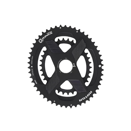 Rotor Q-Rings Spiderring Direct Mount Oval Chainring (Black)