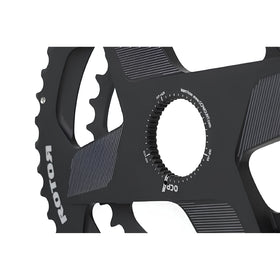Rotor Q-Rings Spiderring Direct Mount Oval Chainring (Black)