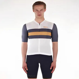 Santini Eco Sleek Bengal Jersey-White/Orange