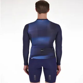 Santini Ombra Eco Sleek Long Sleeve Unisex Jersey-Blue