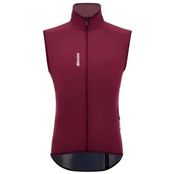 Santini Magic Unisex Packable Waterproof Vest-Burgundy