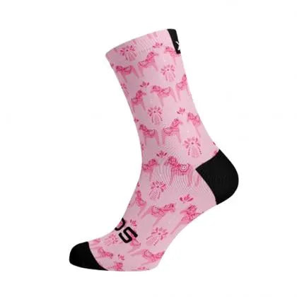 Sox Dalahorses Pink Crew Socks