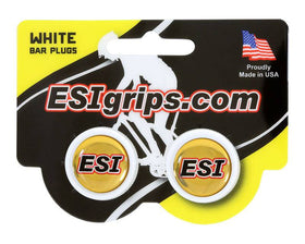 ESI Grips - OEM Bar Plugs, Pair, White